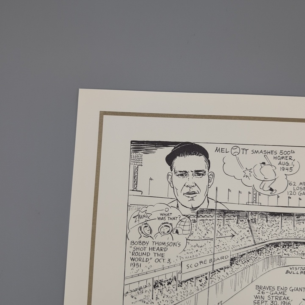 1990‎ Sporting News 15x11" Litho by Amadee Polo Grounds Mel Ott/Mcgraw - Picture 11 of 16